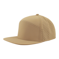 Casquettes de golf personnalisées avec logo, 7 panneaux, visière plate, séchage rapide, respirantes, imperméables, perforées au laser, à fermeture snapback