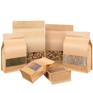 Aluminizing Kraft Paper Eight Side Sealing Bag Tea Bag Dry Fruits Grain Octagon Sealed Food Packing