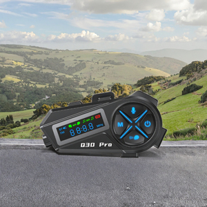 Q30pro Mũ bảo hiểm cho tai nghe <span class=keywords><strong>Bluetooth</strong></span> LED chiếu sáng không thấm nước <span class=keywords><strong>FM</strong></span> Đài phát thanh đèn pin hai người liên lạc âm nhạc chia sẻ Microphone - Product Image 2