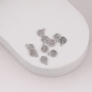 Double-Sided Alloy Fortune Charm Pendant Gold Silver Zinc Alloy DIY Jewelry Accessory For <b>Bracelet</b> Necklace Unisex Gift - Product Image 3
