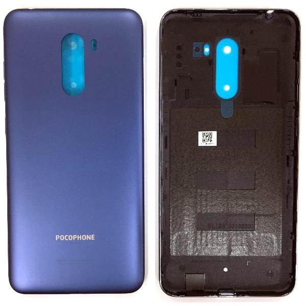 Pocophone F1 Back Cover ABS Plain Blue Replacement Housing for Smartphone