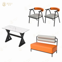 Ensemble de tables et chaises de restaurant commercial de luxe léger, mobilier de banquette pour café et restaurant, idéal pour les projets