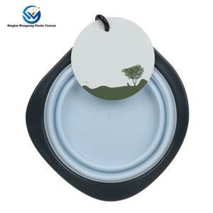 Piring air pemberi makan perjalanan pola padat portabel, mangkuk bergaya ramah lingkungan untuk anjing dan kucing - Product Image 4