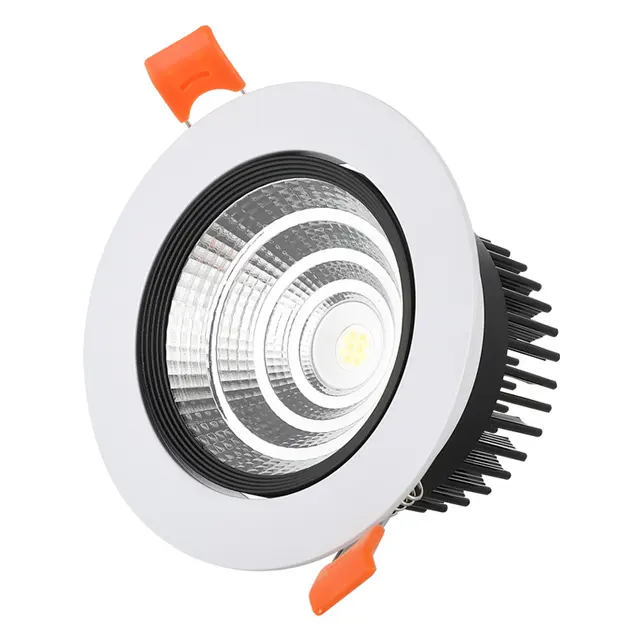 Lampu plafon LED COB dapat diredupkan, 25W 30W AC110V-220V, lampu langit-langit Led aluminium 5W 7W 9W 12W 18W untuk pencahayaan rumah