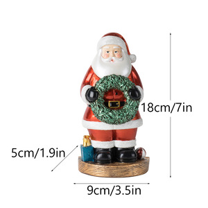 Figura Decorativa de Resina Hecha a Mano de Santa Claus, Estilo Navideño, para Decoración del Hogar - Product Image 2