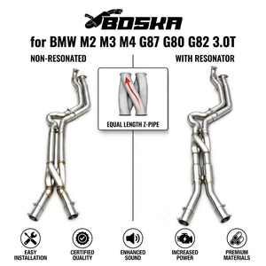 Tubo de escape de acero inoxidable 3D con diseño de tubo Z de longitud igual, el más popular de fábrica, para BMW M3/M4 G80/G82 3.0T 2021-2024 - Product Image 1