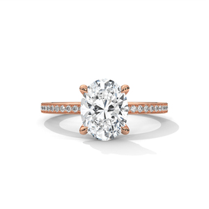 ราคาก่อนหน้านี้ RAAMAA แหวนเพชรทรงรีสำหรับผู้หญิง ดีไซน์ทันสมัย ทองคำ 10k 14k สีโรสโกลด์ เพชรเลี้ยงในห้องปฏิบัติการ ความใส VS1 VVS2 เหมาะสำหรับงานแต่งงาน - Product Image 1