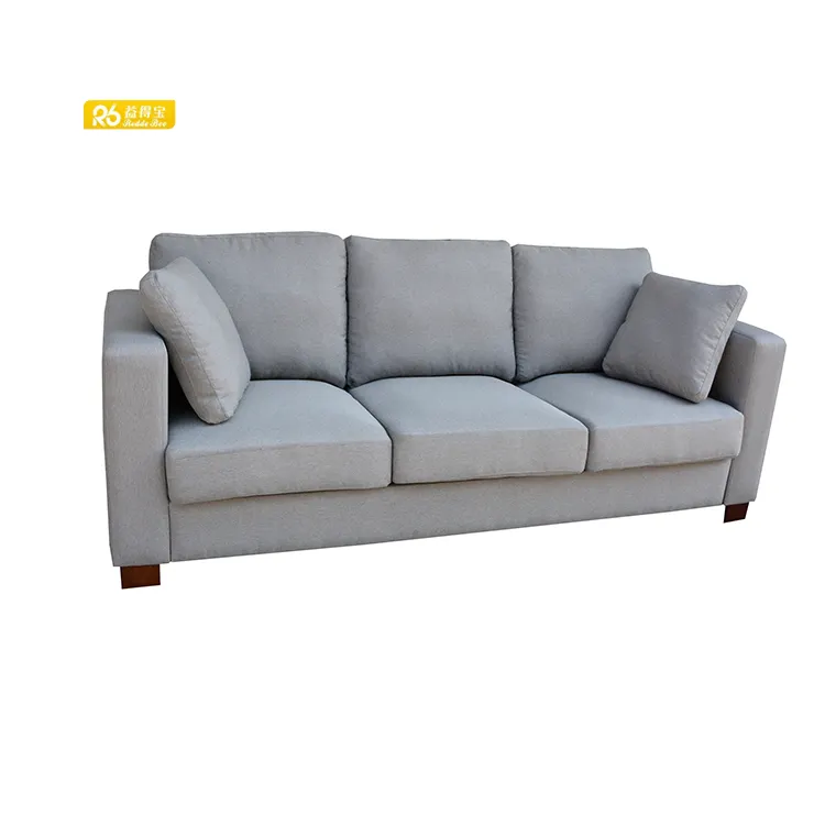 Einfache design anti falten moderne Nordic stil 3 sitz beige farbe stoff lange schnitt couch 628