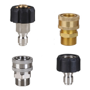 Kaigongte High Pressure Washer <b>Quick</b> <b>Connector</b> 3/8 Inch Brass M22 Threaded Adapter Union Kit For Car Washer - Product Image 3