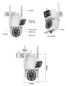 6MP Wifi PTZ Máy ảnh ống kính kép Màn hình kép ai con người tự động theo dõi camera an ninh không dây 360 ngoài trời bảo vệ an ninh - Product Image 6