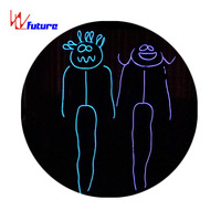 Future Creative Unisex Luminous Halloween Festival Stage & Dance Performance Wear LED Light Adult Unisex Luminous Mask and Suit