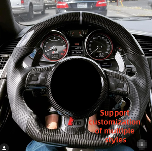 <span class=keywords><strong>Volant</strong></span> en fibre de carbone avec boutons de démarrage/arrêt R8 et voyants LED de changement de vitesse pour <span class=keywords><strong>Audi</strong></span> <span class=keywords><strong>A3</strong></span> S3 RS3 RS4 RS5 RS6 RS7 TT R8 - Product Image 5