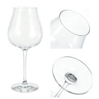 Verres à vin minimalistes de luxe en verre pour le vin de Bourgogne et le champagne