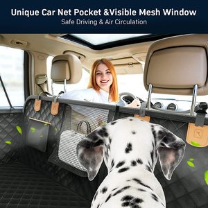 Housse de siège de voiture pour animaux de compagnie, durable, imperméable, noire, solide, tapis de lit pour animaux, protection de siège de voiture, hamac pour animaux de compagnie, pour les voyages en été et en hiver - Product Image 6
