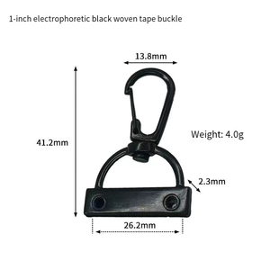 Clips de sangle de sac en métal noir avec anneau en D - Mousquetons pivotants robustes pour la remplacement de la sangle d'épaule de sac à main DIY - Product Image 6