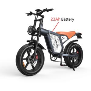 Vélo électrique hybride tout-terrain X60 Snow Trails Winter Riding 48V, VTT électrique à suspension intégrale, Fatbike électrique pour hommes - Product Image 1