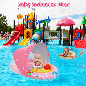 Juguetes inflables de animales marinos con diseño ampliado para mayor flotabilidad y seguridad, flotadores para piscinas de bebés. - Product Image 2