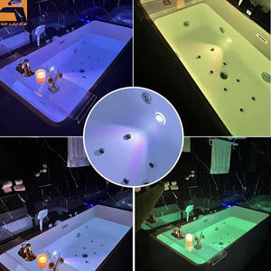 Baignoire autoportante moderne d'intérieur en acrylique avec jets pour Villa White Jacuzzies Baignoire à remous avec douche et cascade intégrée - Product Image 5