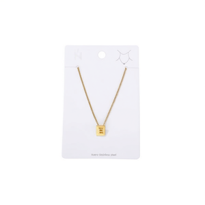 Collana con Ciondolo a Forma di Lettera E in Acciaio Inossidabile 12x14cm, Charm alla Moda - Product Image 1