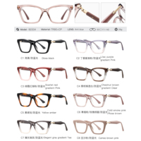 MS 82334 Lunettes tendance pour femmes, anti-lumière bleue, monture œil de chat, branches minimalistes, finition soignée, polyvalentes