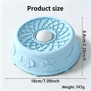 Gamelle anti-glouton en plastique <span class=keywords><strong>pour</strong></span> chiens et chats, <span class=keywords><strong>pour</strong></span> liquides et friandises, antidérapante, carrée, avec balle intégrée, et tapis de léchage antidérapant <span class=keywords><strong>pour</strong></span> chien - Product Image 6