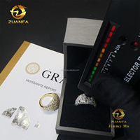Nouveautés, Vente Chaude : Bague pour Homme en Argent Sterling 925 avec Moissanite VVS1, Sertissage Inversé, Style Hip Hop Iced Out, pour Dropshipping