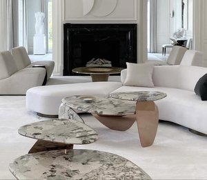 Lussuoso e creativo in acciaio inox caffè e tavolo da tè <span class=keywords><strong>esotico</strong></span> unico a forma di mobili da soggiorno moderni - Product Image 4