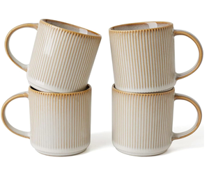Tazza da caffè da 12 once con tazza di Catering a stella tazza con manico per caffè, tè, cacao, latte, Cappuccino bianco - Product Image 1