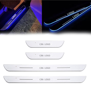 Acrilico universale <span class=keywords><strong>LED</strong></span> pedale di benvenuto luce mobile Scuff <span class=keywords><strong>porta</strong></span> e Logo piastra per auto portiera accessorio Scuff <span class=keywords><strong>porta</strong></span> - Product Image 1
