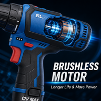 Perceuse sans fil 12V, perceuse électrique au lithium sans balais DCJZ23-10(E) pour le bricolage à domicile