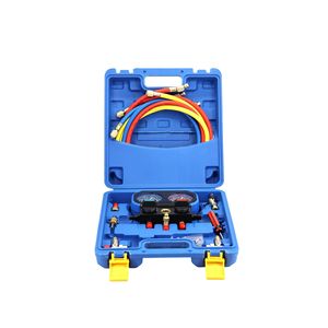 Car Air Conditioning R134a Refrigerant Charging <b>Gauge</b> Kit Manifold Pressure Tool For Vehicle AC Repair Flexible Hose Set - Product Image 1
