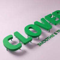 Enseigne commerciale personnalisée en acrylique 3D avec lettres métalliques dorées, enseigne de magasin pour entreprise, lettres en relief imperméables pour extérieur
