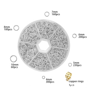 ชุดวงแหวนเปิด 6 ช่อง ขนาด 4-10 มม. สำหรับทำเครื่องประดับ DIY - Product Image 2