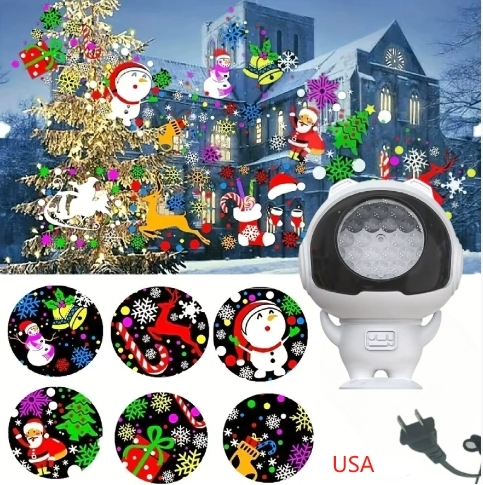 For Christmas Pattern USB LED Modern Night Light Projector Home Festive Party Decor Lamp IP65 Rated Children's Gift Bed