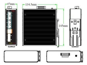 Switch Industrial 4xGE POE+ 2xGF Directo de Fábrica, 1xConsola L2 Totalmente Administrado, 128G, 6KV, IP40, Aplicación CCTV, IEEE 802.3af/at, OEM - Product Image 1