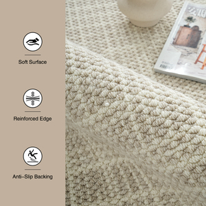 <span class=keywords><strong>Tappeto</strong></span> Moderno Dsermer Beige Solido, Resistente alle Macchie, Antiscivolo, Adatto per Animali Domestici, per Soggiorno e Camera da Letto - Product Image 3