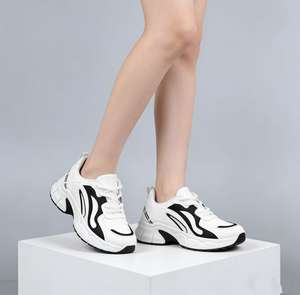 Nouvelles baskets décontractées coréennes pour femmes, collection Printemps-Automne 2026, respirantes, antidérapantes, rehaussantes et épaisses - Product Image 5