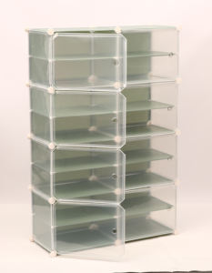 Armario Zapatero de granito <span class=keywords><strong>verde</strong></span>, organizador de almacenamiento simple modular, caja de cubo de plástico, bricolaje - Product Image 5