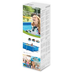 <span class=keywords><strong>INTEX</strong></span> 2.2M X 1.5M X 0.6M extérieure Grande famille piscine gonflable rectangulaire piscine à ossature métallique - Product Image 6