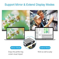 4 in 1 USB-C to HDTV 4K/VGA Docking Station Simultaneous/Independent Display Adapter USB Hub Splitter and Expansion Laptop Dock