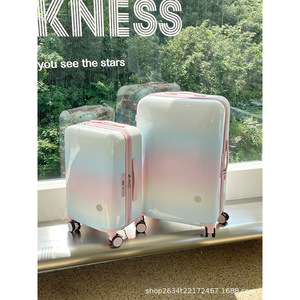 Ice Cream Gradient Luggage <b>Suitcase</b> 20 28 Inch Women Travel Carry On With <b>Lock</b> 4 Wheels Solid Color Zipper Closure - Product Image 3