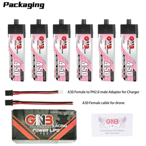 GAONENG GNB 1S 450MAH 3.8V 80C 160C A30 Connector Plastic Head RC LiPo <b>Battery</b> for FPV Quads Whoops HV LiHV High Voltage - Product Image 6