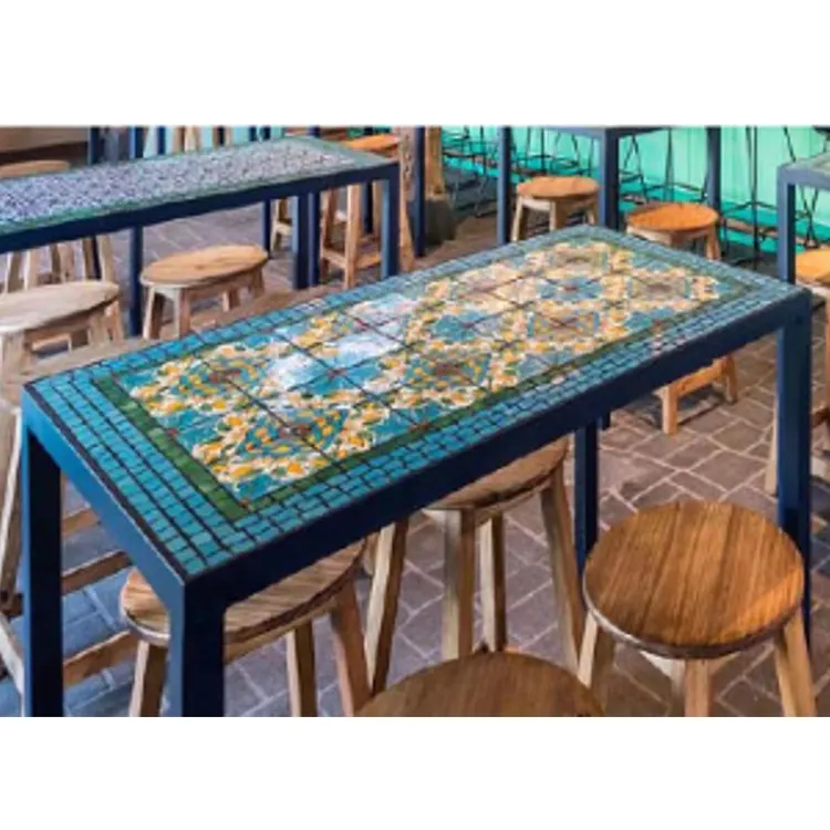 New Fashion Style Modern Custom Mosaic Tiles Bar Pub Table