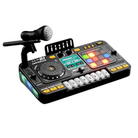 Jouet mixeur DJ pour enfants avec microphone, plateau tournant interactif pour DJ avec lumière et son, instrument de musique éducatif, cadeau d'apprentissage précoce