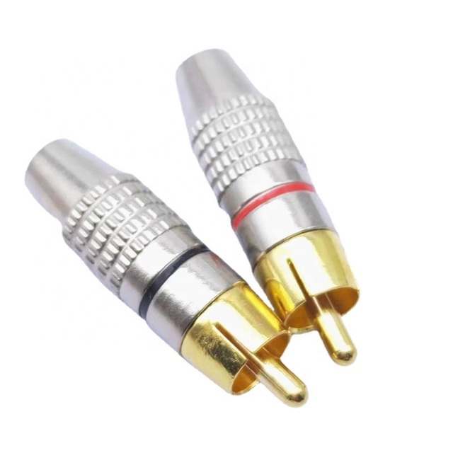 RCA Male/Female Plug Connector AV Audio Video Locking Cable Plug Adapter for Video CCTV Camera Security