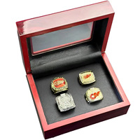 Bijoux sportifs chrétiens de haute qualité, best-sellers, collection de bagues de championnat en alliage pour hommes de l'équipe Detroit Red Wings, lot de 4 pièces