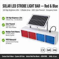 Lampe de signalisation clignotante à LED rouge et bleue à énergie solaire, étanche IP65, visibilité 1000 m pour la sécurité routière et la construction