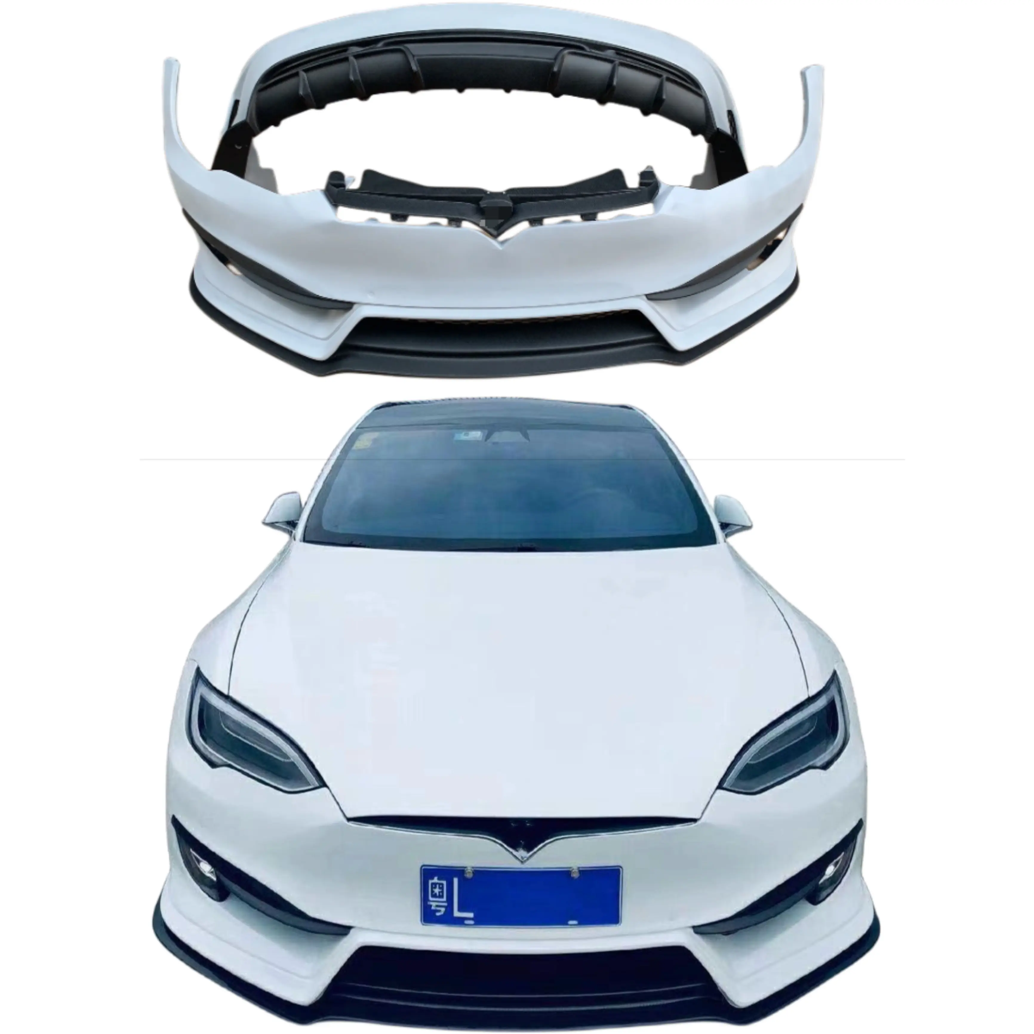 Автозапчасти PD Style обвесы для моделей Tesla s передние и задние бамперы капот диффузор спойлер Комплект кузова