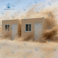 FLKT Maisons pliantes modulaires préfabriquées à prix abordable, résistantes au vent, prêtes à être expédiées, avec structure en acier