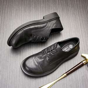 Chaussures en cuir pour homme, style <span class=keywords><strong>moine</strong></span>, cuir véritable souple, antidérapantes, rétro, mode décontractée - Product Image 3